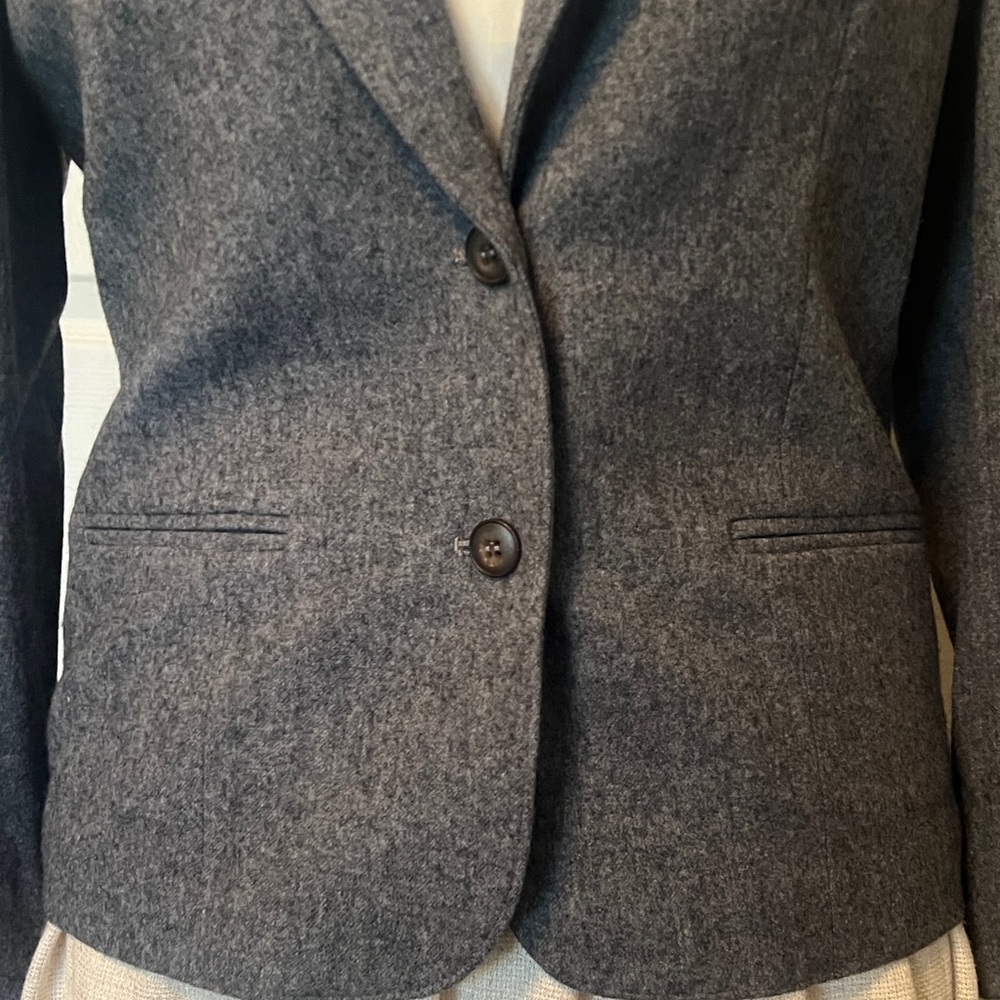 Pendleton Gray Wool Blazer Jacket Small - image 3